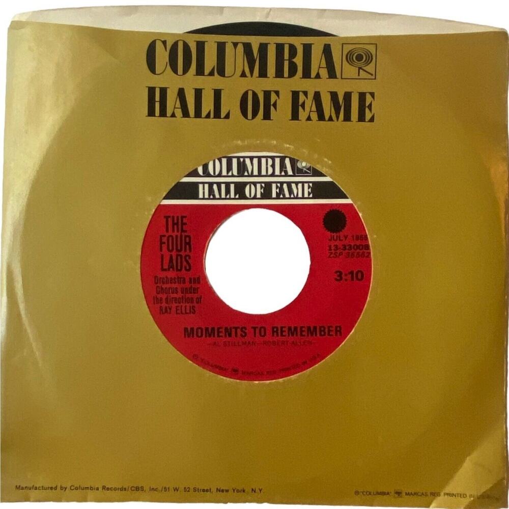 The Four Lads Moments to Remember No Not Much Vinyl 1958 Rock Columbia Album